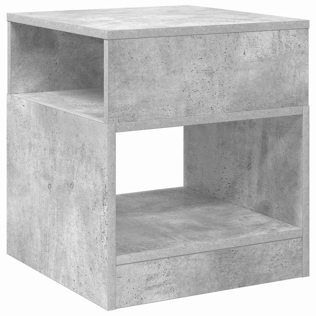 End Table Σκυρόδεμα Γκρι 40,5 x 40 x 45 εκ Επεξεργασμένο ξύλο