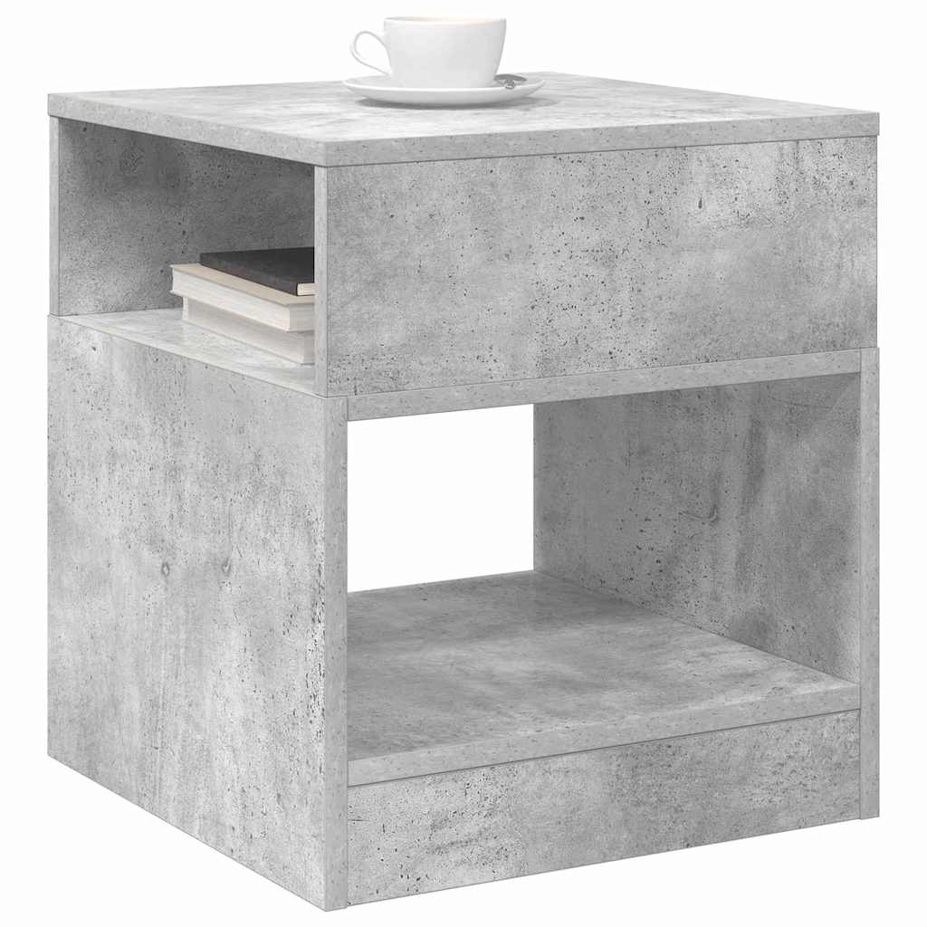 End Table Σκυρόδεμα Γκρι 40,5 x 40 x 45 εκ Επεξεργασμένο ξύλο