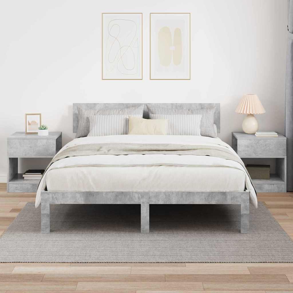 End Table 2 pcs Σκυρόδεμα Γκρι 40,5 x 40 x 45 εκ