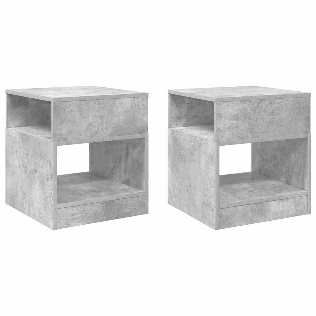 End Table 2 pcs Σκυρόδεμα Γκρι 40,5 x 40 x 45 εκ