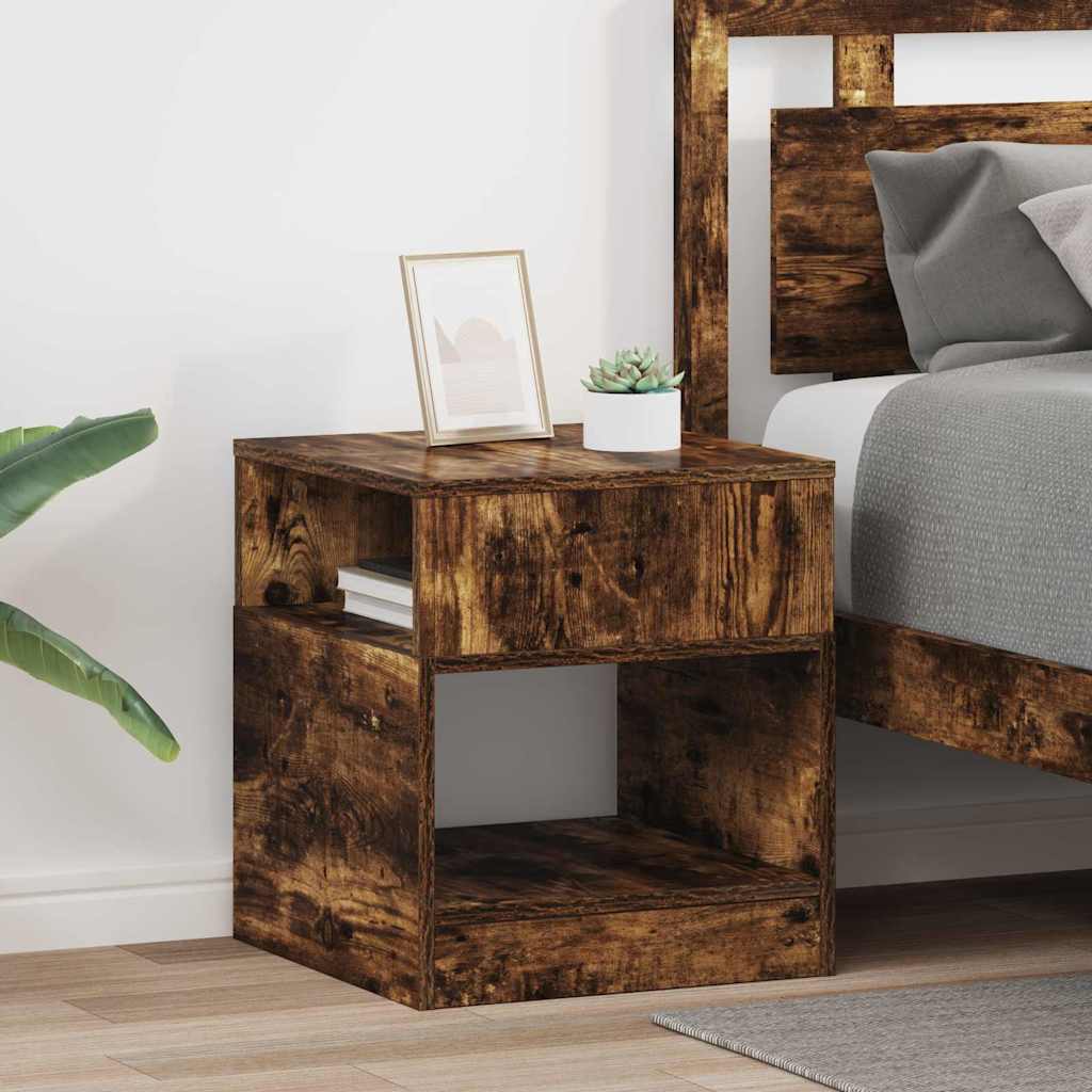 End Table 2 pcs Καπνιστό Δρύς 40,5 x 40 x 45 εκ