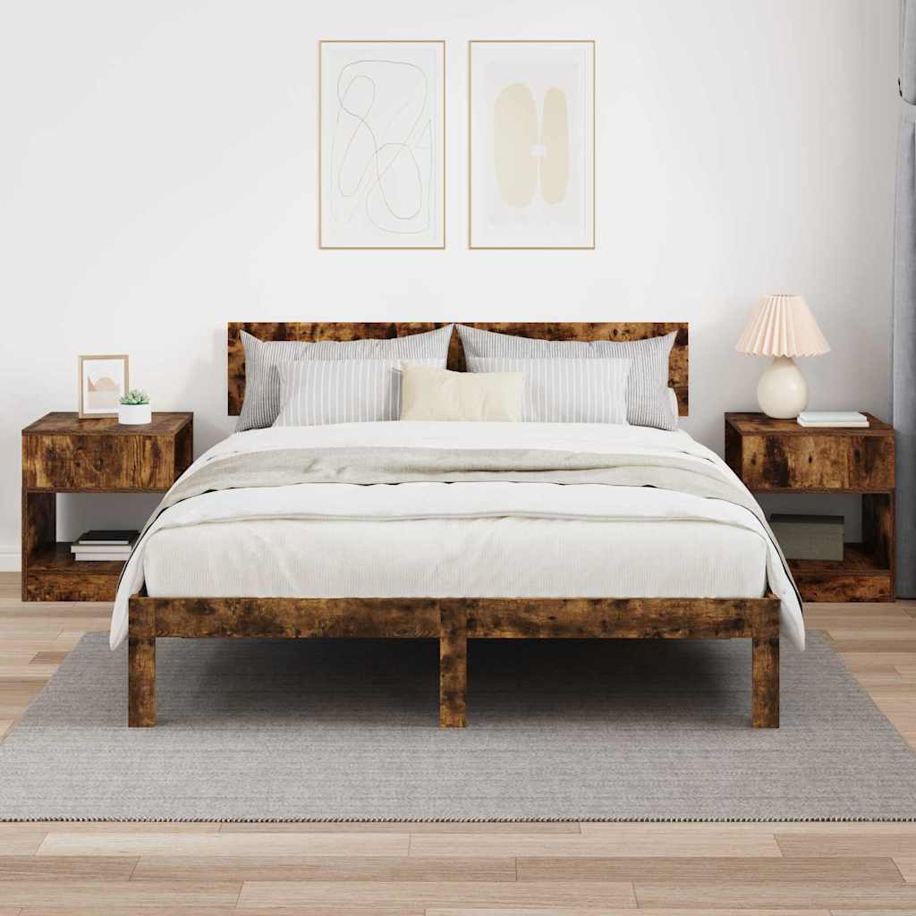 End Table 2 pcs Καπνιστό Δρύς 40,5 x 40 x 45 εκ