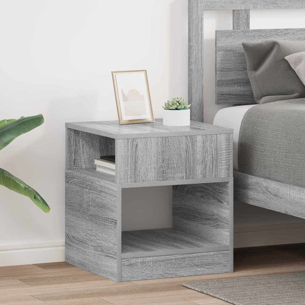 End Table 2 pcs Γκρίζο Σονομα 40,5 x 40 x 45 εκ