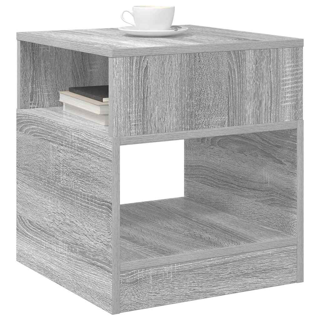 End Table 2 pcs Γκρίζο Σονομα 40,5 x 40 x 45 εκ