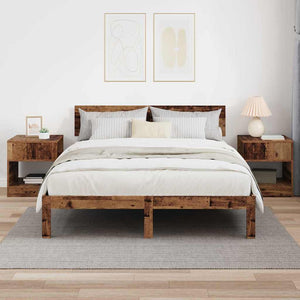 End Table 2 τμχ. Παλιό ξύλο 40,5 x 40 x 45 εκ