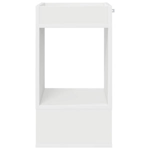 End Table Λευκό 30 x 30 x 56 εκ. Επεξεργασμένο Ξύλο
