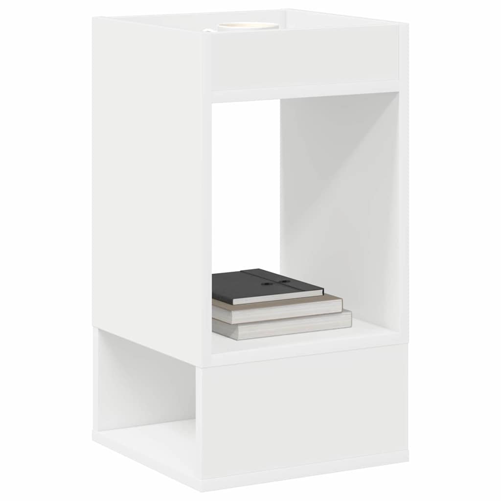 End Table Λευκό 30 x 30 x 56 εκ. Επεξεργασμένο ξύλο
