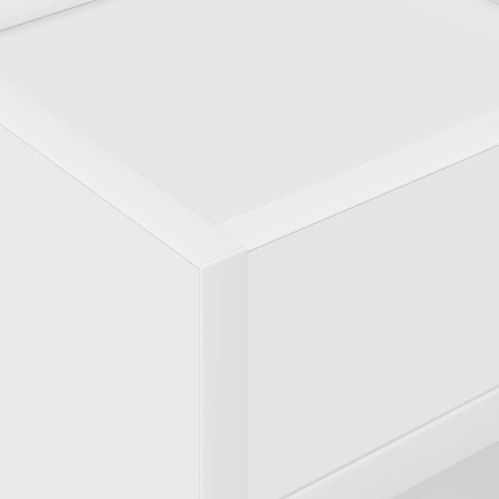 End Table 2 pcs Λευκό 30 x 30 x 56 εκ. Επεξεργασμένο ξύλο