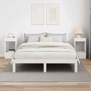 End Table 2 τεμ. Λευκό 30 x 30 x 56 εκ. Επεξεργασμένο Ξύλο