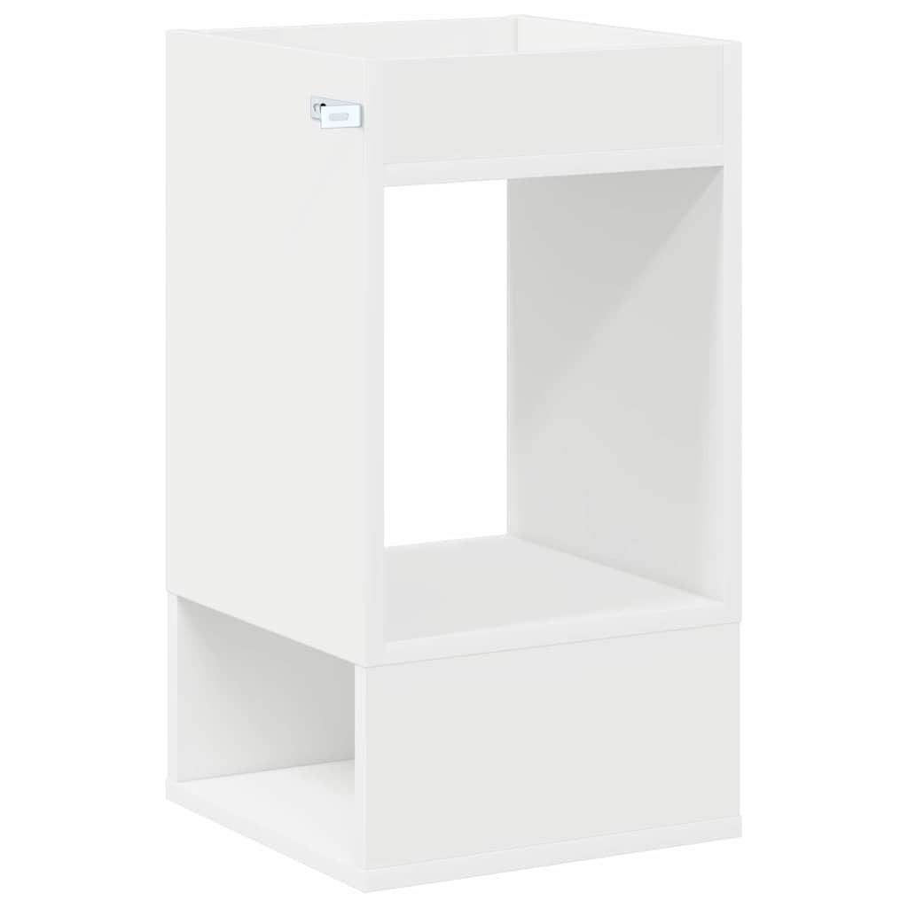 End Table 2 pcs Λευκό 30 x 30 x 56 εκ. Επεξεργασμένο ξύλο