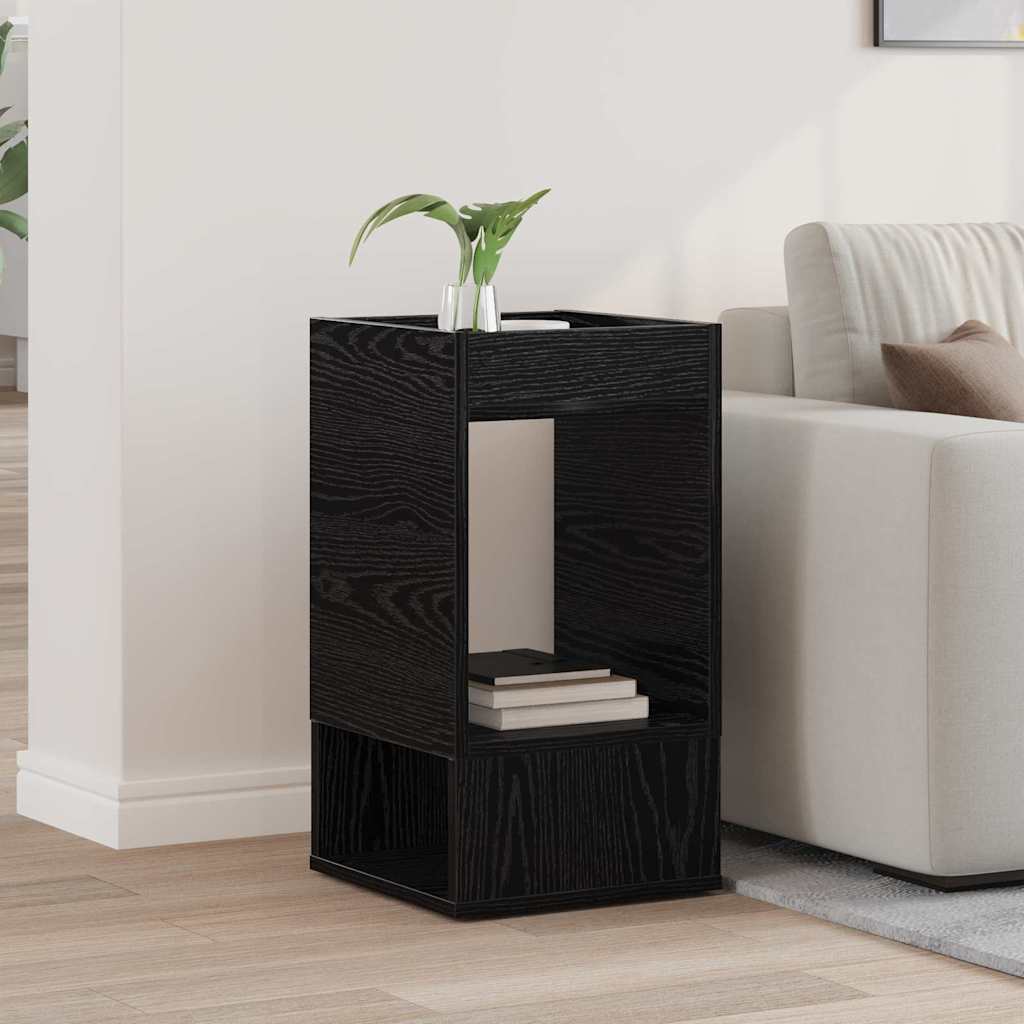 End Table Μαύρη Οξυά 30 x 30 x 56 εκ. Επεξεργασμένο ξύλο