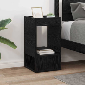 End Table Μαύρη Οξυά 30 x 30 x 56 εκ. Επεξεργασμένο Ξύλο
