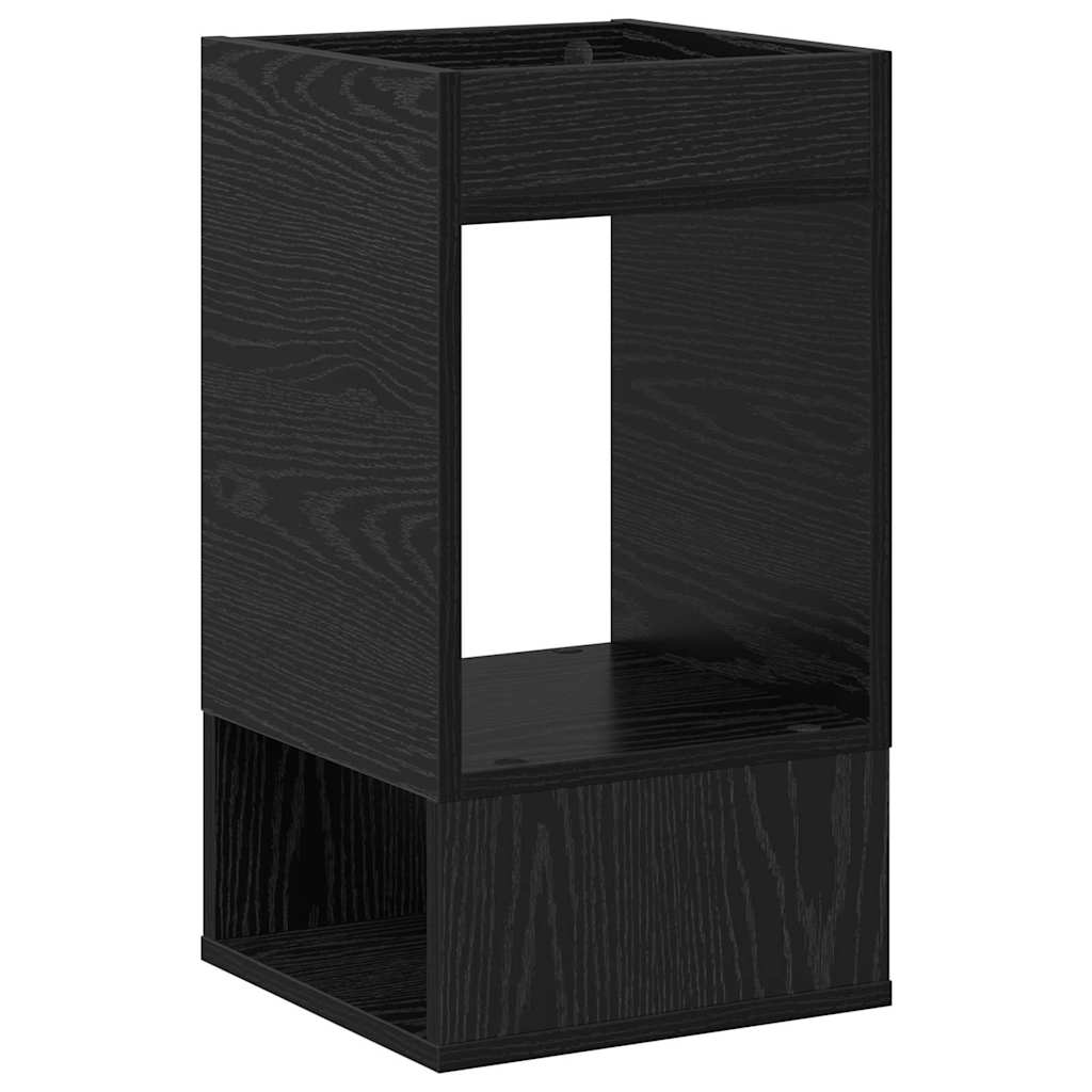 End Table Μαύρη Οξυά 30 x 30 x 56 εκ. Επεξεργασμένο ξύλο