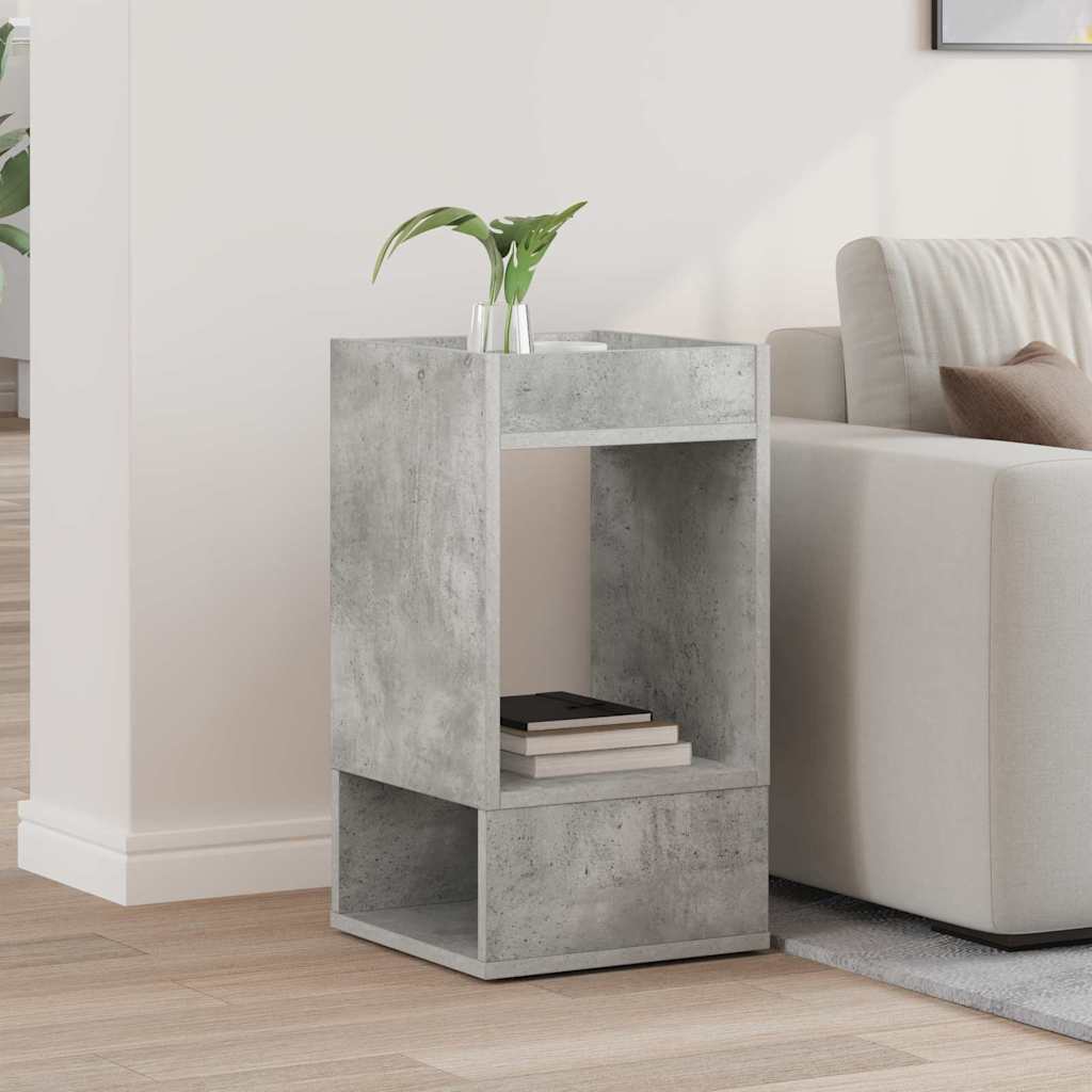 End Table Σκυρόδεμα Γκρι 30 x 30 x 56 εκ. Επεξεργασμένο ξύλο