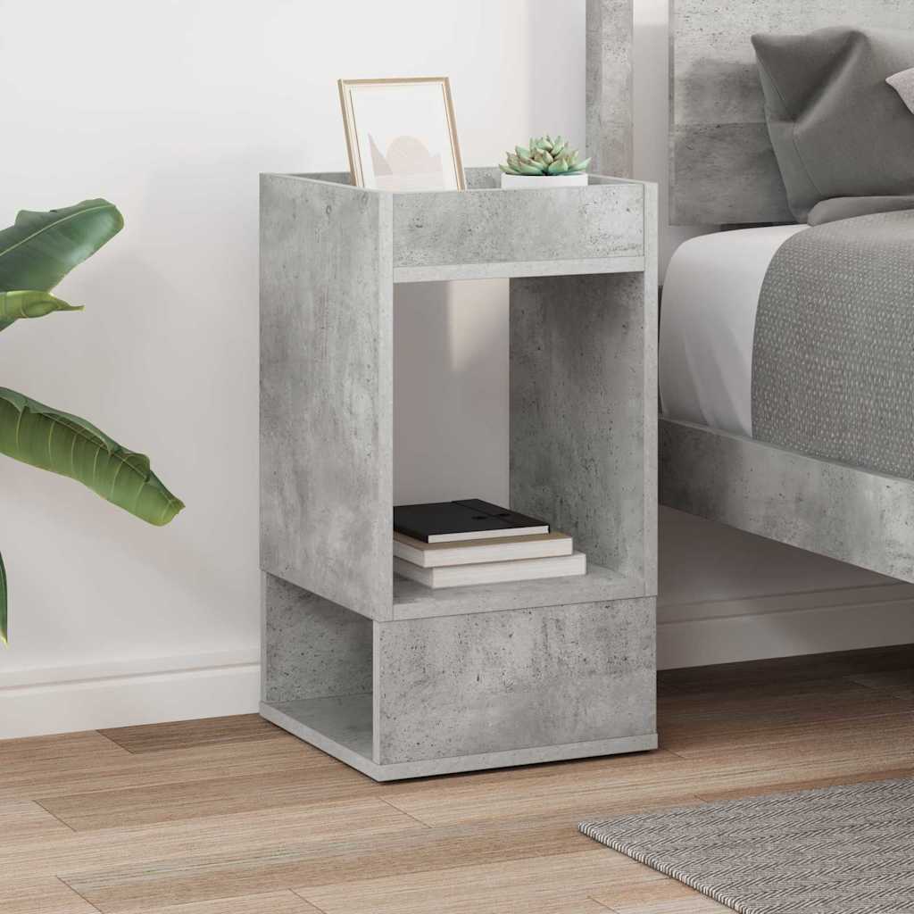 End Table Σκυρόδεμα Γκρι 30 x 30 x 56 εκ. Επεξεργασμένο ξύλο