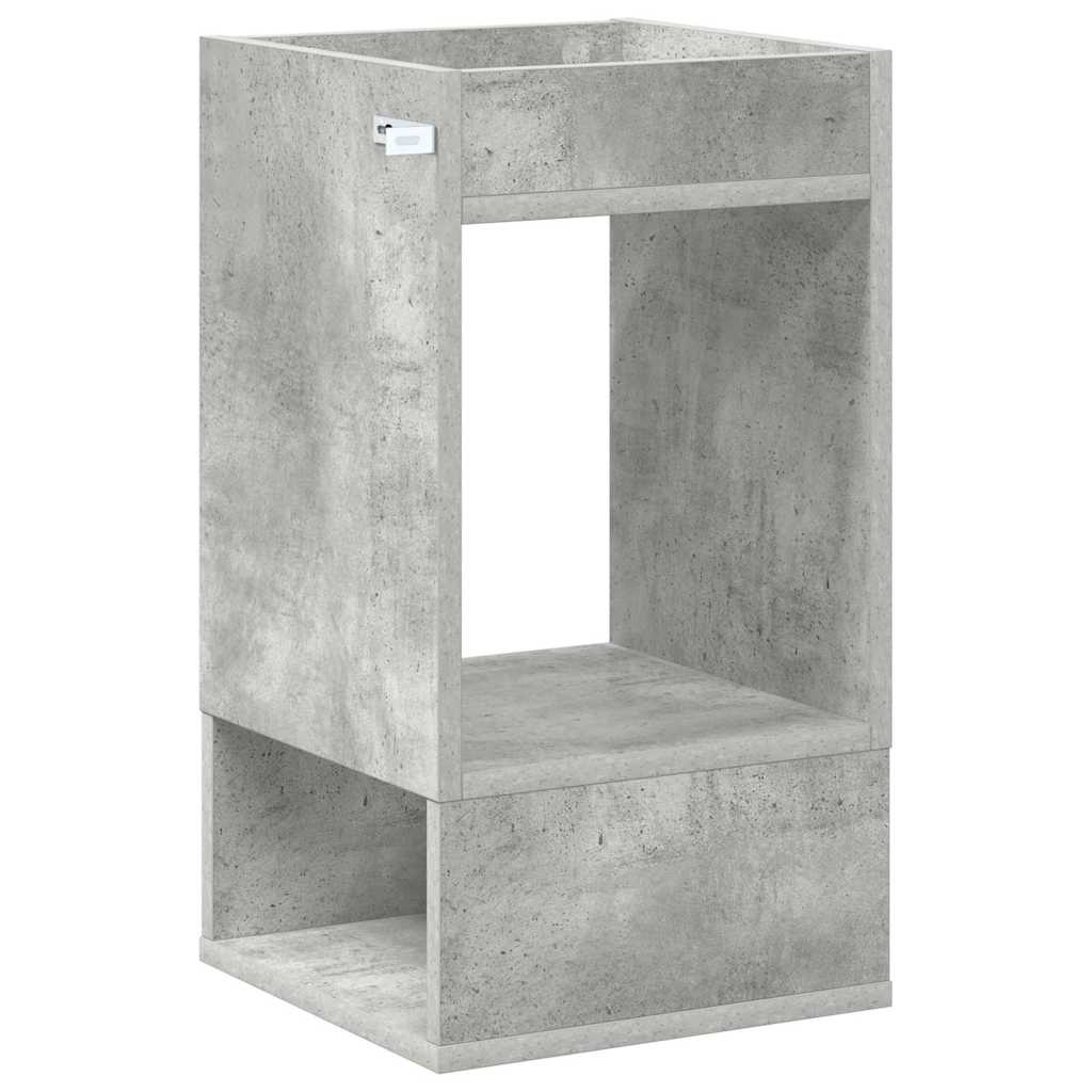 End Table Σκυρόδεμα Γκρι 30 x 30 x 56 εκ. Επεξεργασμένο ξύλο