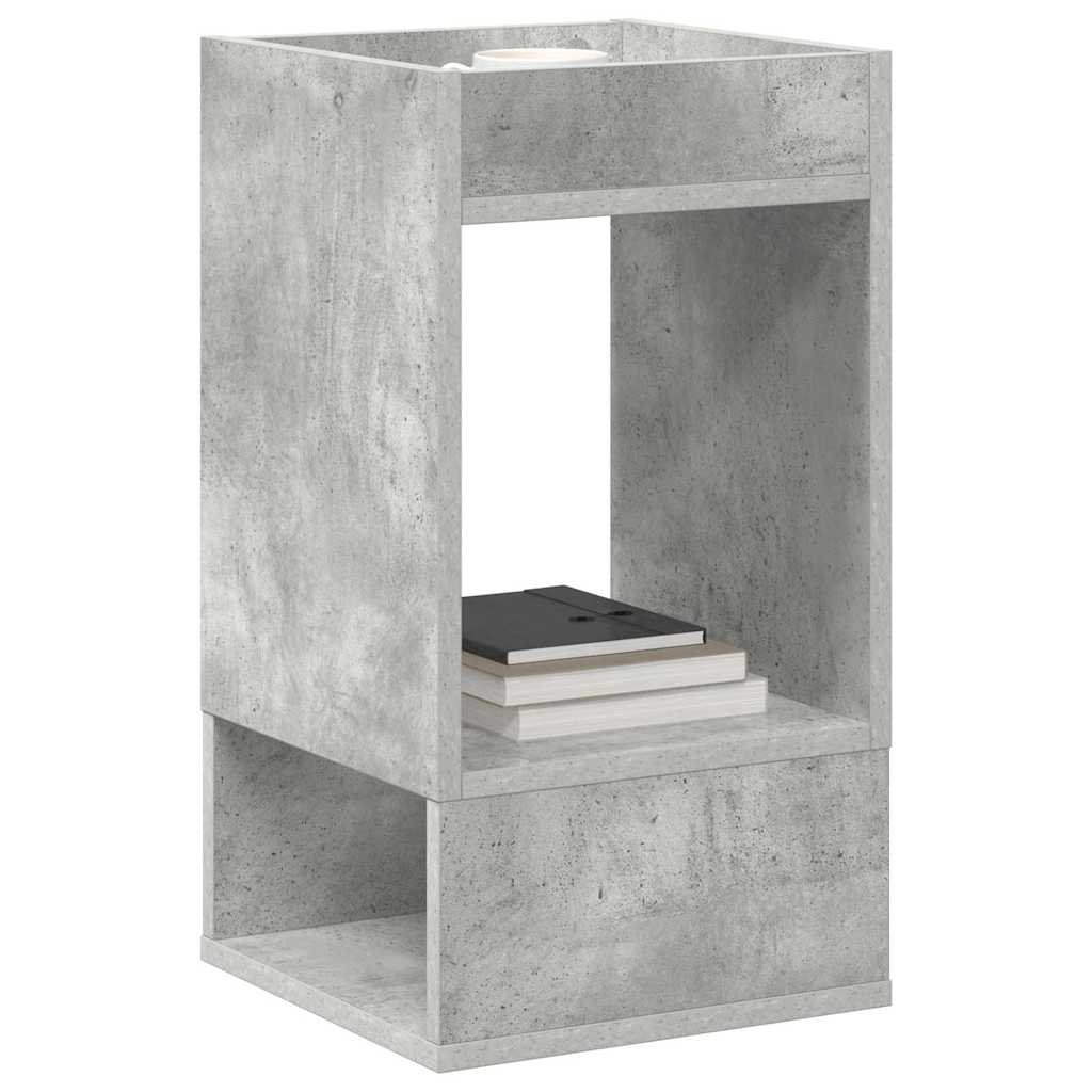 End Table Σκυρόδεμα Γκρι 30 x 30 x 56 εκ. Επεξεργασμένο ξύλο