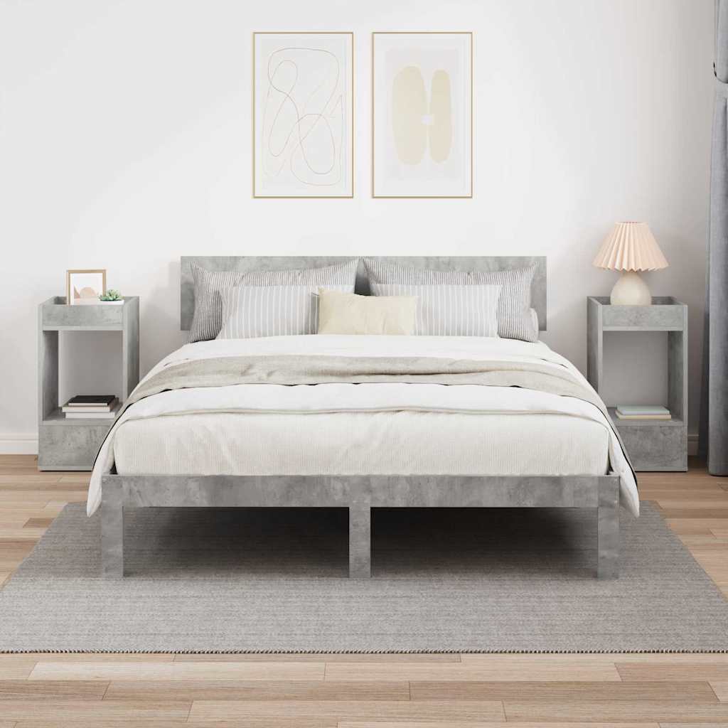 End Table 2 pcs Σκυρόδεμα Γκρι 30 x 30 x 56 εκ.