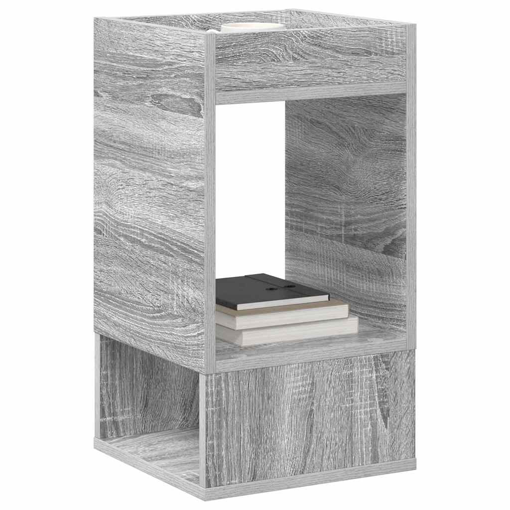 End Table Γκρίζο Σονομα 30 x 30 x 56 εκ. Επεξεργασμένο ξύλο