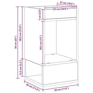 End Table 2 τεμ. Γκρίζο Σονομα 30 x 30 x 56 εκ.