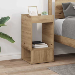 End Table Artisan Oak 30 x 30 x 56 εκ. Επεξεργασμένο Ξύλο