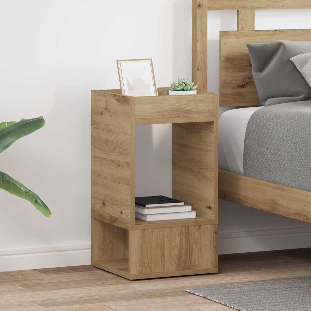 End Table 2 pcs Artisan Oak 30 x 30 x 56 εκ. Επεξεργασμένο ξύλο