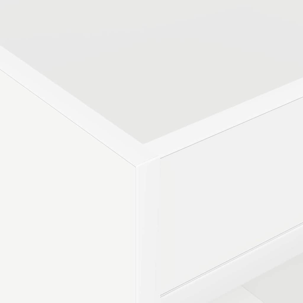 End Table Λευκό 40 x 40 x 56 εκ. Επεξεργασμένο ξύλο