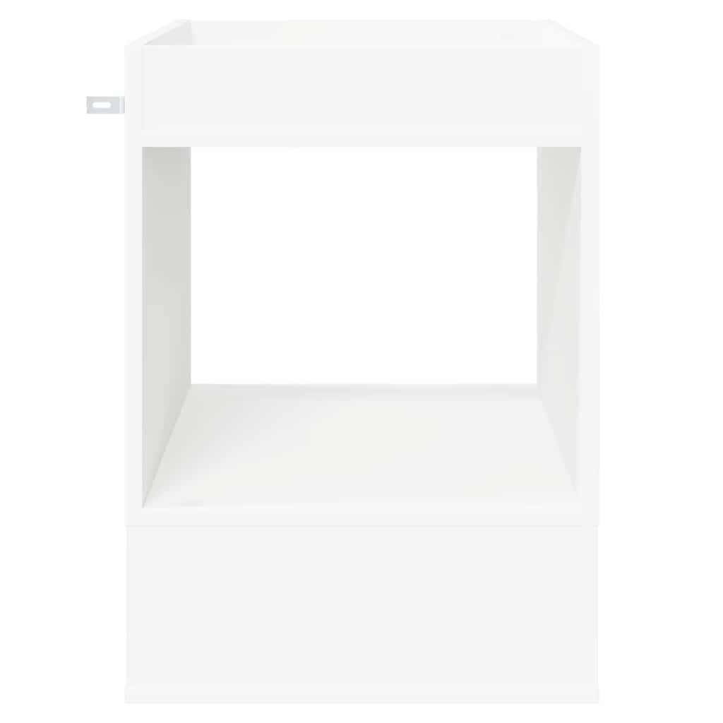 End Table Λευκό 40 x 40 x 56 εκ. Επεξεργασμένο ξύλο