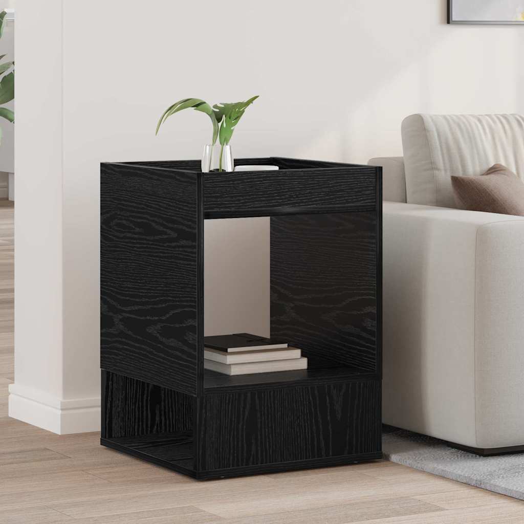 End Table Μαύρη Οξυά 40 x 40 x 56 εκ. Επεξεργασμένο ξύλο - Pakobazaar