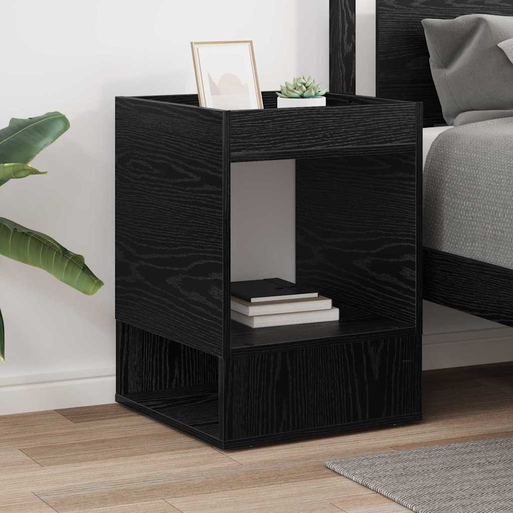End Table Μαύρη Οξυά 40 x 40 x 56 εκ. Επεξεργασμένο ξύλο - Pakobazaar