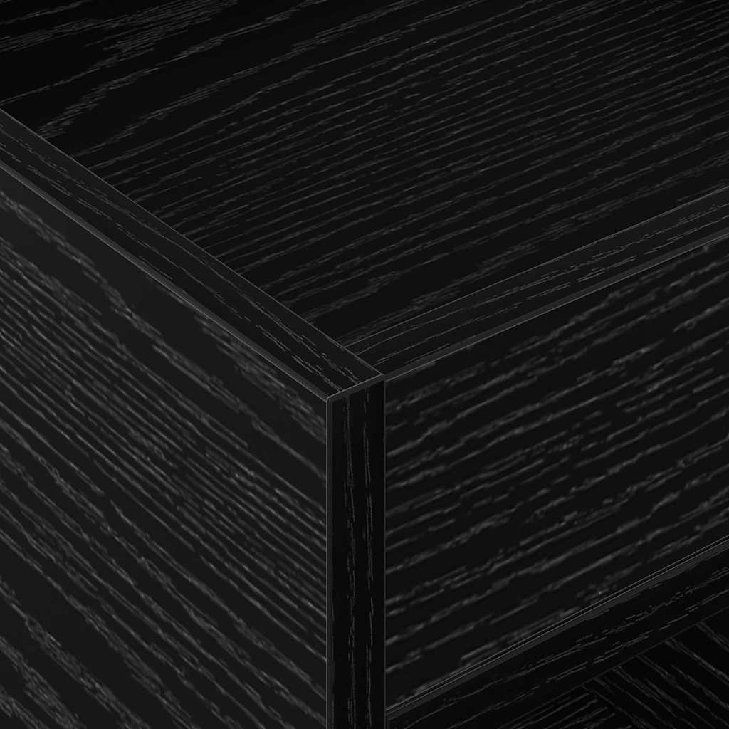 End Table 2 pcs Μαύρη Οξυά 40 x 40 x 56 εκ. Επεξεργασμένο ξύλο