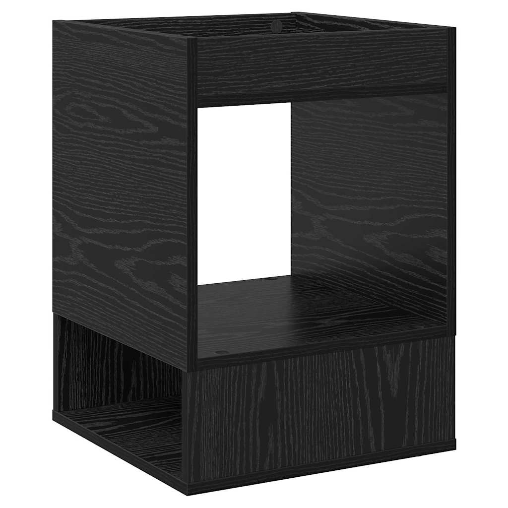 End Table 2 pcs Μαύρη Οξυά 40 x 40 x 56 εκ. Επεξεργασμένο ξύλο
