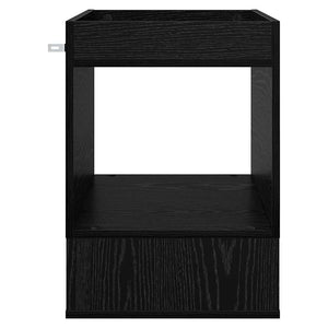 End Table 2 τεμ. Μαύρη Οξυά 40 x 40 x 56 εκ. Επεξεργασμένο Ξύλο