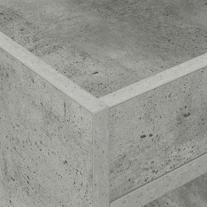 End Table Σκυρόδεμα Γκρι 40 x 40 x 56 εκ. Επεξεργασμένο Ξύλο