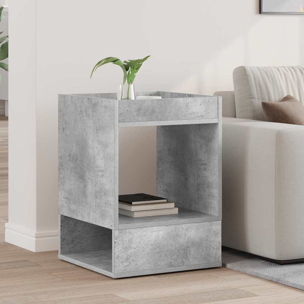 End Table Σκυρόδεμα Γκρι 40 x 40 x 56 εκ. Επεξεργασμένο ξύλο