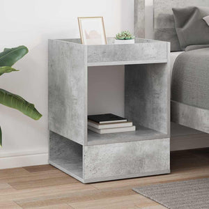 End Table Σκυρόδεμα Γκρι 40 x 40 x 56 εκ. Επεξεργασμένο Ξύλο