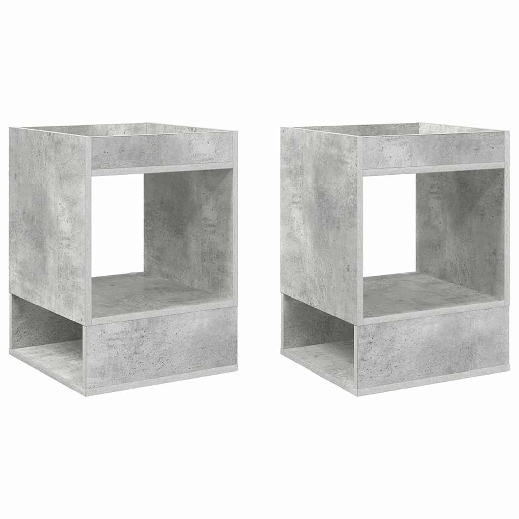 End Table 2 pcs Σκυρόδεμα Γκρι 40 x 40 x 56 εκ.