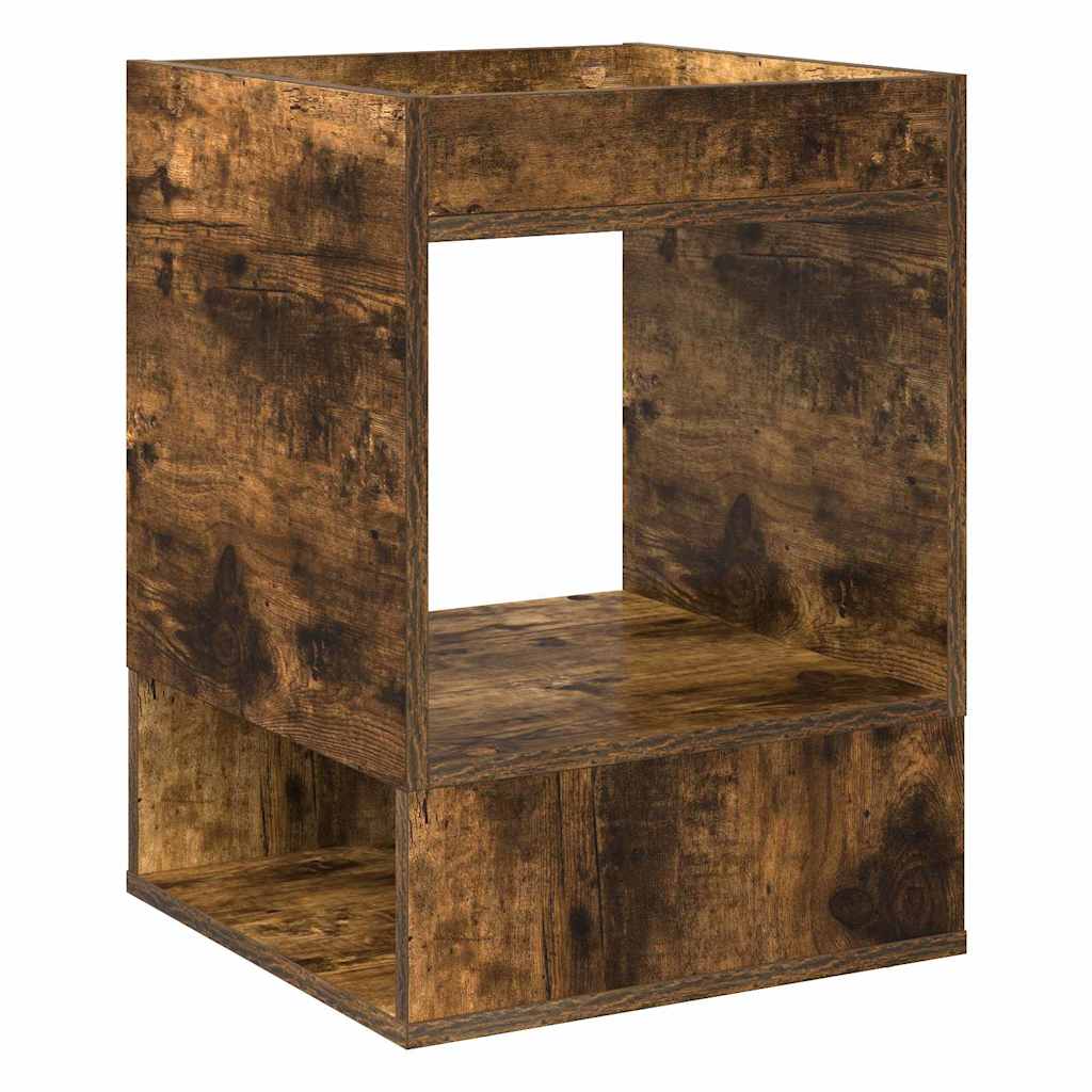 End Table Καπνιστό Δρύς 40 x 40 x 56 εκ. Επεξεργασμένο ξύλο