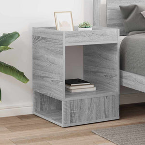 End Table Γκρίζο Σονομα 40 x 40 x 56 εκ. Επεξεργασμένο Ξύλο
