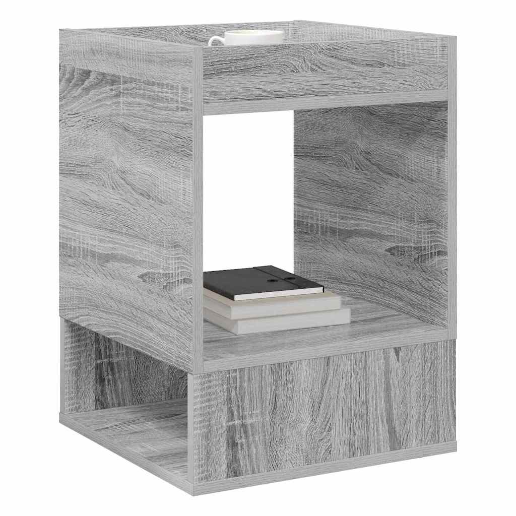 End Table Γκρίζο Σονομα 40 x 40 x 56 εκ. Επεξεργασμένο ξύλο