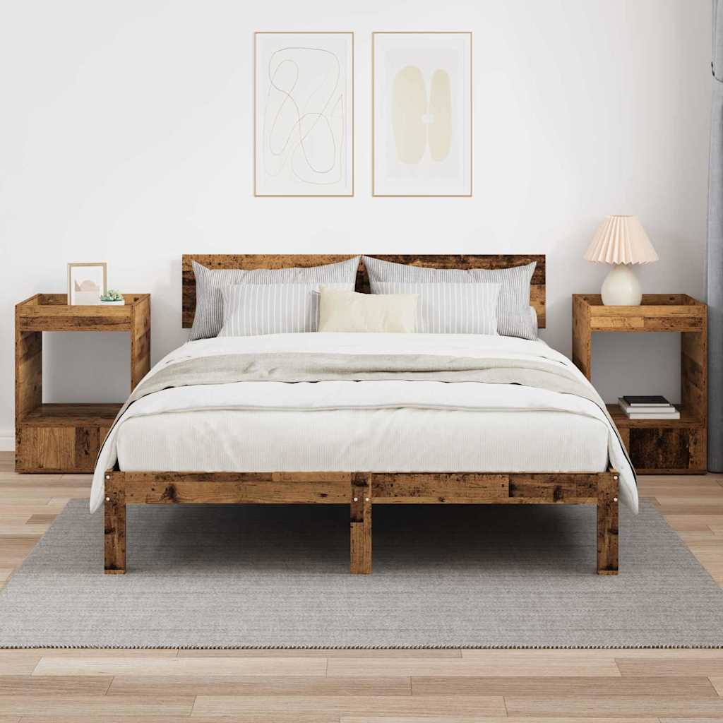 End Table 2 pcs Παλιό ξύλο 40 x 40 x 56 εκ. Επεξεργασμένο ξύλο