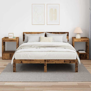 End Table 2 τεμ. Παλιό ξύλο 40 x 40 x 56 εκ. Επεξεργασμένο Ξύλο