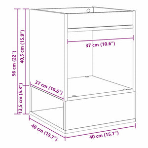 End Table 2 τεμ. Παλιό ξύλο 40 x 40 x 56 εκ. Επεξεργασμένο Ξύλο