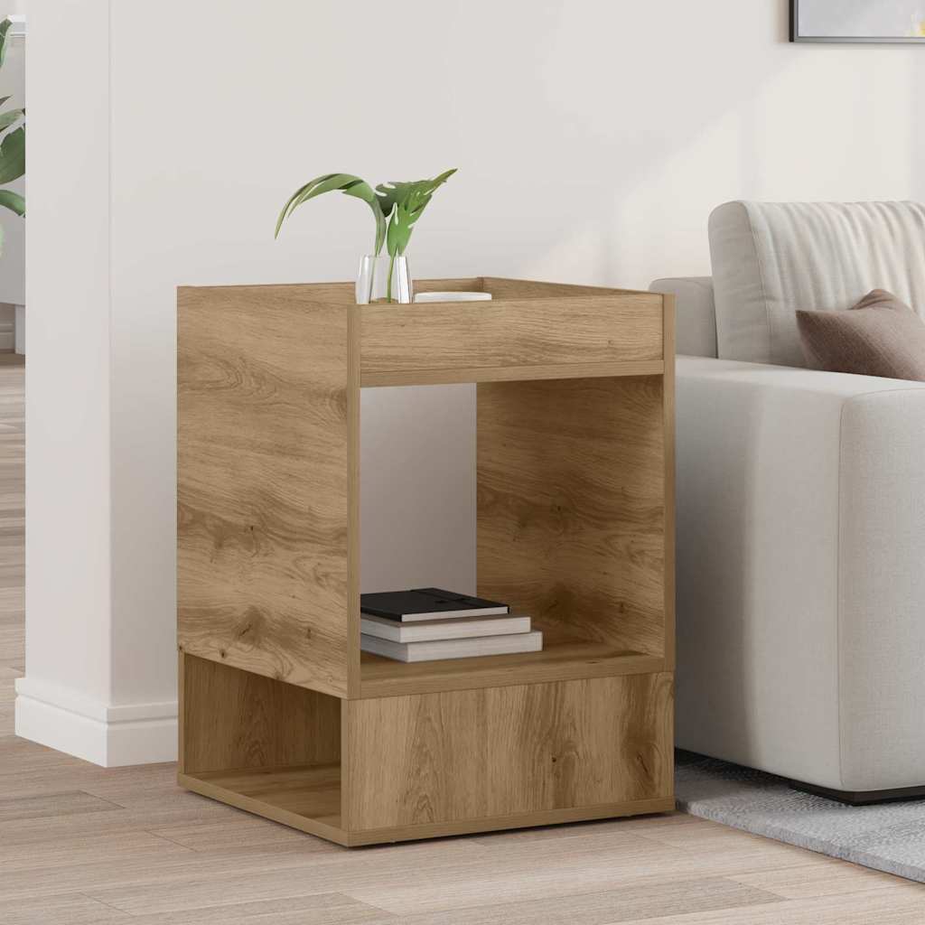 End Table Artisan Oak 40 x 40 x 56 εκ. Επεξεργασμένο ξύλο