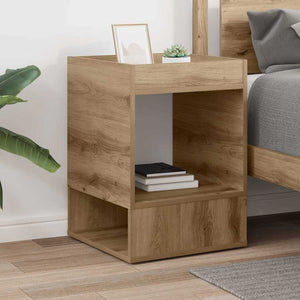 End Table Artisan Oak 40 x 40 x 56 εκ. Επεξεργασμένο Ξύλο