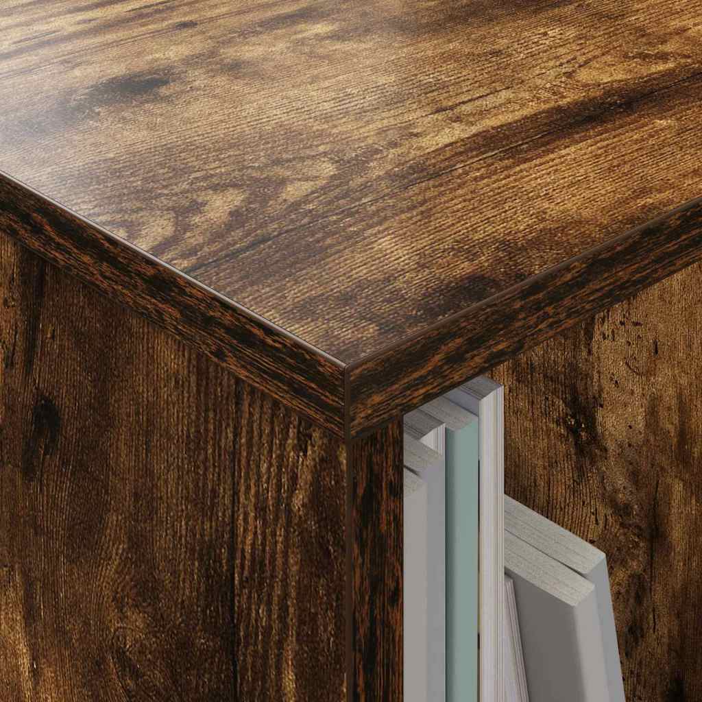 Ράφι Περιοδικών Καπνιστό Δρύς 102 x 30 x 45 εκ.