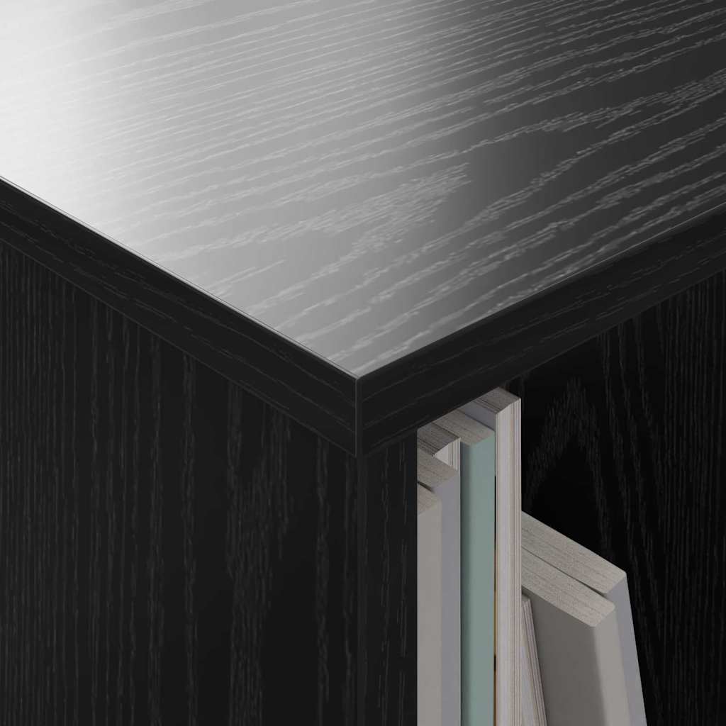 Ράφι Περιοδικών 2 pcs Μαύρη Οξυά 35 x 30 x 45 εκ.