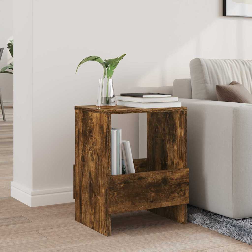 Ράφι Περιοδικών Καπνιστό Δρύς 35 x 30 x 45 εκ.