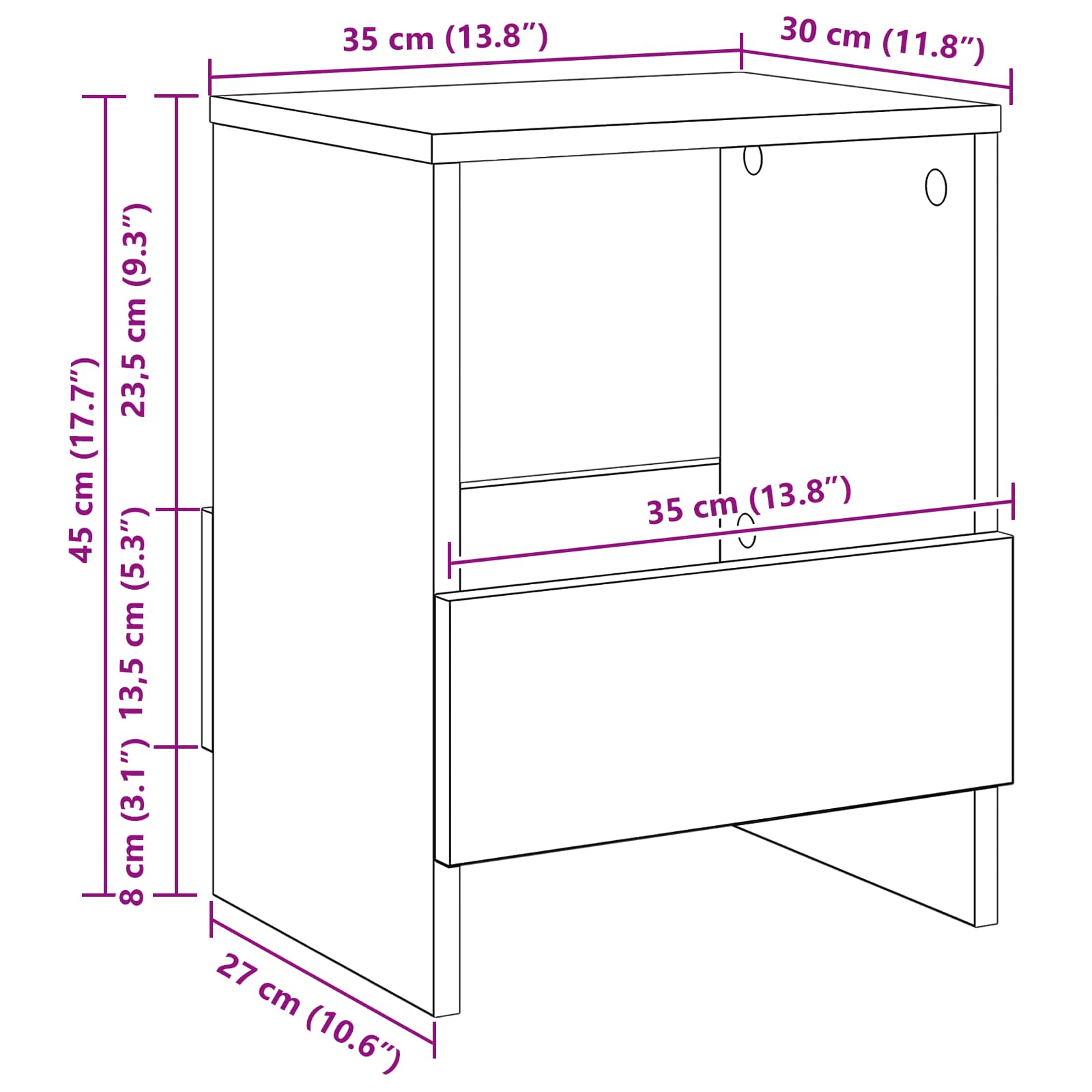 Ράφι Περιοδικών Παλιό ξύλο 35 x 30 x 45 εκ.