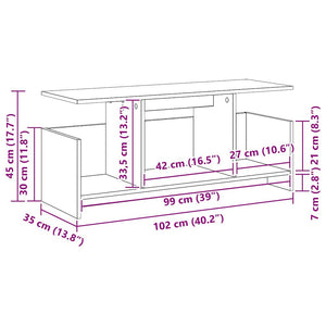 Βάση TV 102 x 35 x 45 εκ. Δρύς Sonoma Επεξεργασμένο Ξύλο